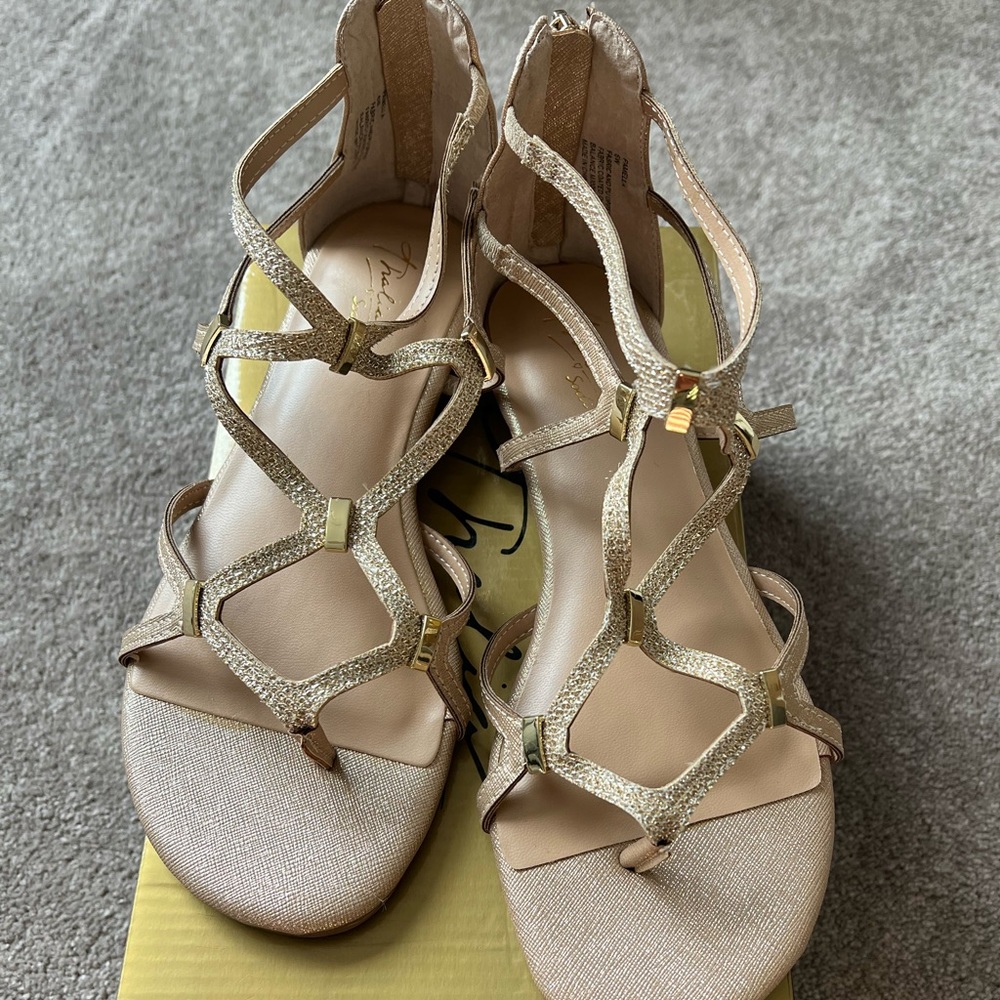 Metallic Gold Sandals Thalia Sodi